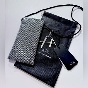 Armani Exchange Crystal Mesh Phone Holder/Case